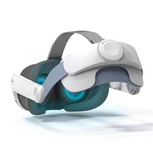 for Meta Quest 3 Head Strap - Comfort Vr Accessories with Adjustable Elite Headstrap Design for Meta/Oculus Quest 3 Support Face Protective Pad Cover Replacement Straps Accessory (T3) (Gray)
