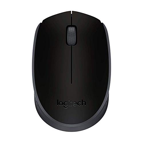Logitech M170 Wireless Mouse for PC, Mac, Laptop, 2.4 GHz with USB Mini Receiver, Optical Tracking, 12-Months Battery Life, Ambidextrous - Black