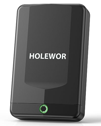 HOLEWOR Gun Safe, Small Pistol Safe Biometric Gun Safes for Handgun, Fingerprint Quick Access Handgun Safe Portable Gun Safe for Cars Travel Nightstand Bedside