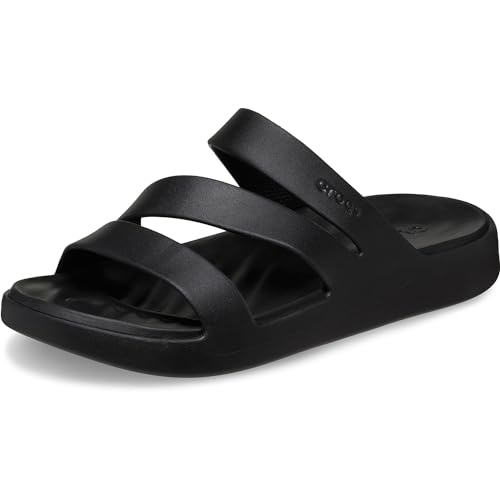 Crocs Women's Getaway Platform Strappy Sandals, Black, 9