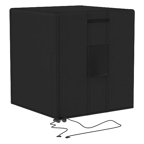 BROSYDA Central Large Air Conditioner Cover for Outside Units, Waterproof & Windproof Outdoor AC Units Cover Black (32'x32'x36' Inch)
