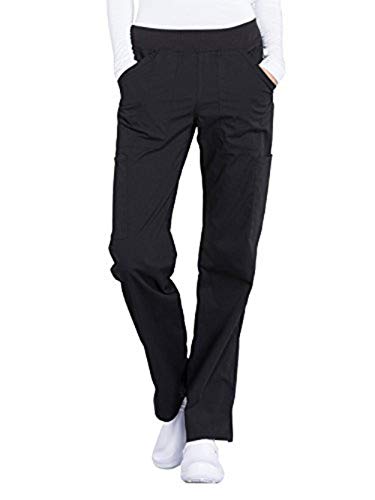 Workwear Professionals Scrubs for Women Pull-On Cargo Pant, Soft Stretch WW170, XS, Black