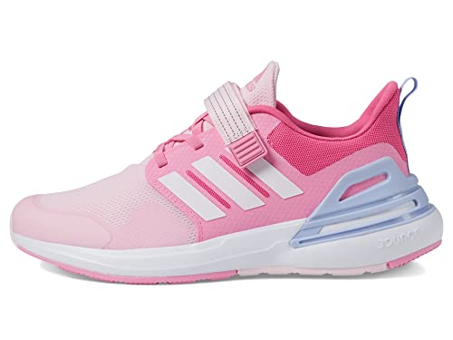 adidas RapidaSport Running Shoe, Clear Pink/White/Bliss Pink (Elastic), 4.5 US Unisex Big Kid