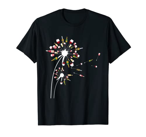 Dandelions Wine Glasses Funny Drinking Wine Lover Drinkers T-Shirt