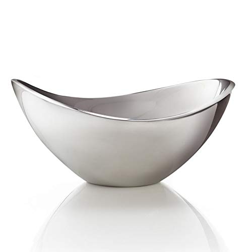 nambe Butterfly Bowl | 6 Inch Chillable Salad Serving Bowl for Dips, Salsa, Appetizers, Olives, and Guacamole | Oven and Freezer Safe | Made of Metal Alloy