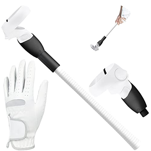 [2 in 1 Upgraded Design] Seltureone for Quest 2 VR Golf Club Handle Grips+ Professional Golf Glove, Accessory for Quest 2, Quest, Rift S Controller Enhance VR Game Experience, L