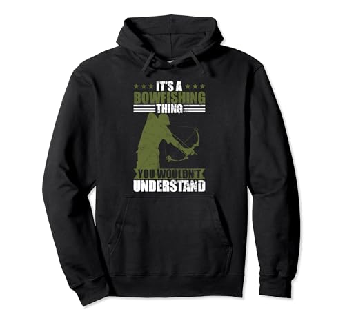 Bowfishing thing bowhunting retro design Pullover Hoodie