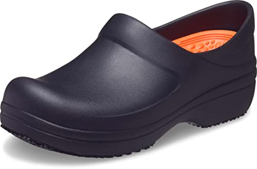 Crocs Women's Neria Pro II Clogs, Slip Resistant Work Shoes, Black, 10