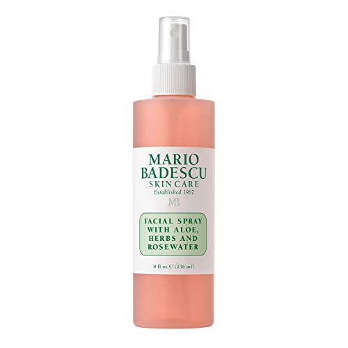 Mario Badescu Facial Spray with Aloe, Herbs and Rose Water for All Skin Types, Face Mist that Hydrates, Rejuvenates & Clarifies, 8 FL OZ