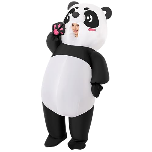 Spooktacular Creations Adult Inflatable Costume Panda Full Body Inflatable Suit with Gloves, Inflatable Costume for Halloween Themed Cosplay Parties - Adult Unisex One Size