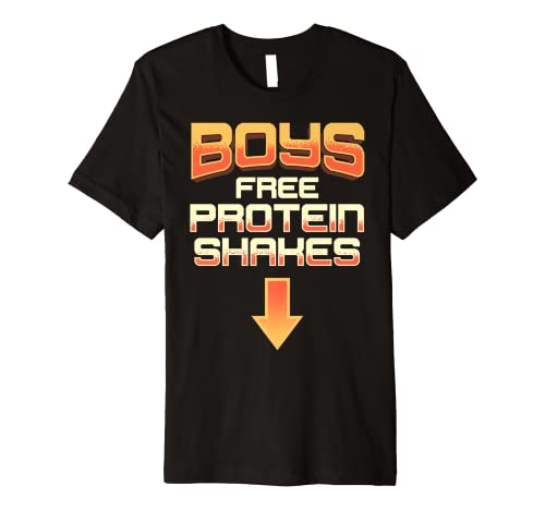 Boys Free Protein Shakes Funny Shirt Gay Gym Shirt