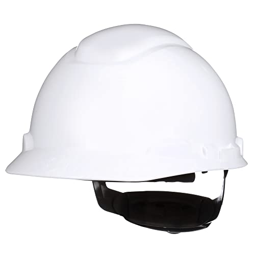 SecureFit Hard Hat SecureFit H-701SFR-UV, White, Non-Vented Cap Style Safety Helmet with Uvicator Sensor, 4-Point Pressure Diffusion Ratchet Suspension, ANSI Z87.1