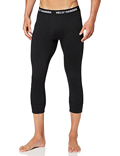 Helly-Hansen Men's LIFA Merino Midweight 3/4 Pant, 990 Black, Medium