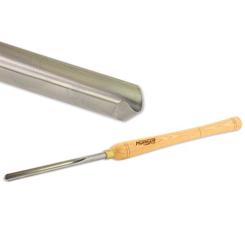 Hurricane Turning Tools, HTT-102, High Speed Steel, 5/8' Bowl Gouge (1/2' Flute) for Woodturning