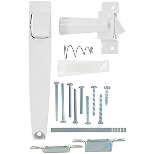 Wright Products - Tie Down Push Button Door Latch for Screen and Storm Doors, White