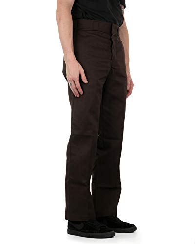 Dickies Men's Original 874 Work Pant, Dark Brown, 36W x 30L