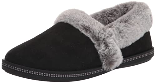 Skechers Women's Cozy Campfire-Team Toasty Slipper, Black, 8