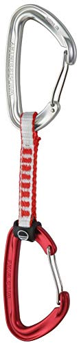 Wild Country Wildwire Rock Climbing Quickdraw - Lightweight Draw with Wiregate Aluminum Carabiners - Red - 10cm