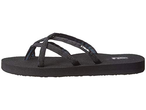 Teva Women's Olowahu Flip-Flop - 7 B(M) US - Mix Black on Black