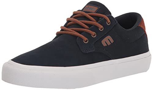 Etnies Men's Singleton XLT Low Top Skate Shoe, Navy/Brown/White, 7.5