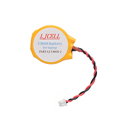 LJCELL CMOS Battery for Intel NUC Laptop PS2 PS3 Backup BIOS RTC CR2032 Battery with 2 Wire Cable and Connector