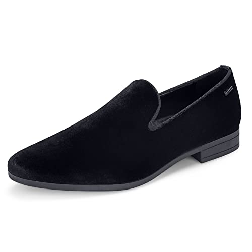 UUBARIS Men Casual Business Loafers Shoes Breathable Comfort Slip-on Driving Shoes Black Size 10