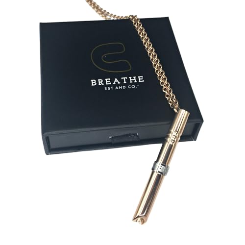 Est&Co Anxiety Necklace, Breathing Necklace (RoseGold)