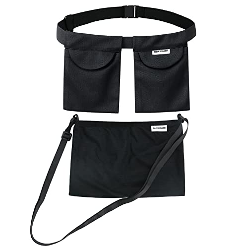 SUCONBE Adjustable Mastectomy Drain Holder Drainage Pouch with Shower Bag for Breast Surgery Mastectomy Breast Reduction Augmentation Post-Surgery Recovery Support Patient Care Kit (Black)