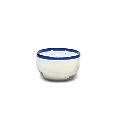 Paddywax La Playa Artisan Hand-Poured Scented Candle, 14-Ounce, Cobalt Rim - Salted Blue Agave