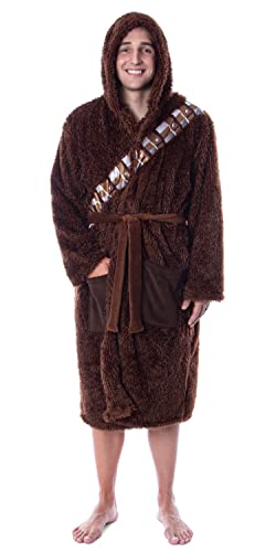 INTIMO Star Wars Adult Chewbacca Costume Plush Fleece Robe Bathrobe For Men Women (S/M)