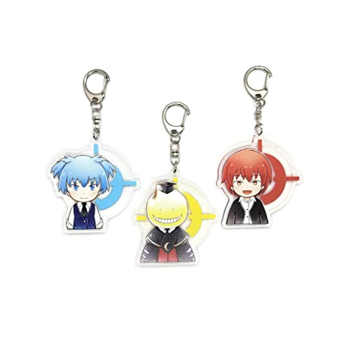 EBTY DREAMS Inc. - Set of 3 Assassination Classroom Acrylic Keychain Shiota Nagisa, Karma Akabane, Koro Sensei v1