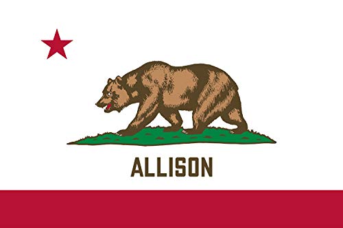 Allison California Flag Sticker Decal Mega Deal | 7 Stickers | Waterproof | Fade Resistant Ink