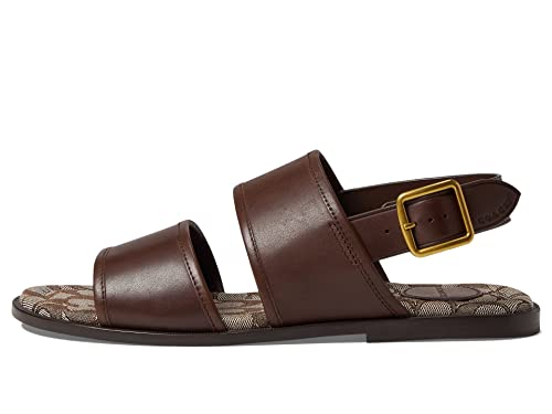 Coach Leather Two Strap Sandal Brown 8 D (M)