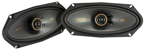 KICKER 51KSC41004 Coaxial Speaker System, 2-Way Design, One (1) Pair, 4' x 10' (100mm x 250mm) Polypropylene Woofer/Midrange, 1/2' (13mm) Silk-Dome Tweeters, 75 Watts RMS, 150 Watts Peak