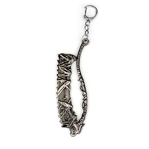 Game BLOODBORNE Blood Curse Keychain Saw Cleaver Model Black Pendant Keyring Men's Accessories