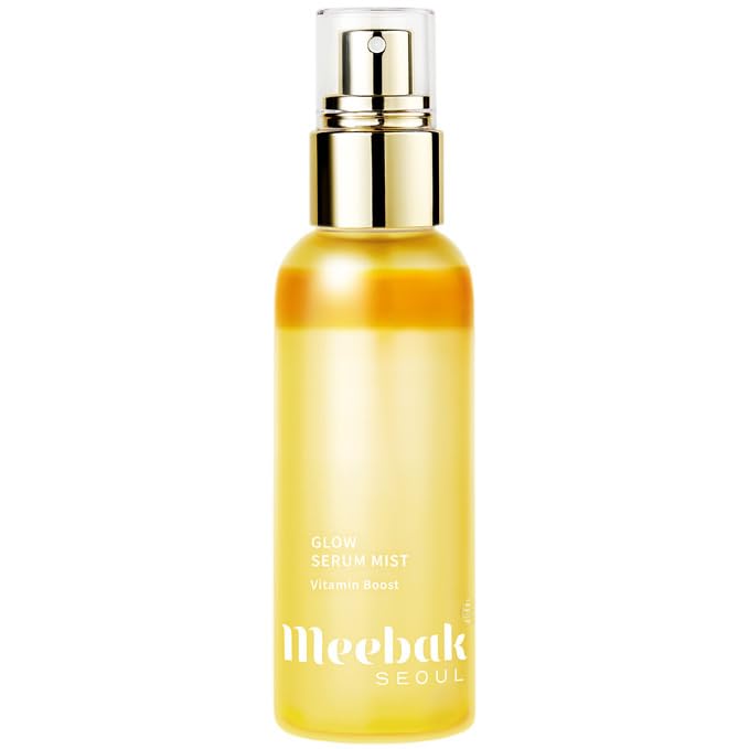 Meebak Face Mist Hydrating Spray, Vitamin C Serum for Face, Soothes with CICA, Yuja Fruit Extract, Plant Squalane, Korean 3.38 fl oz