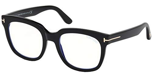 Tom Ford Blue Block Eyeglasses TF5537B 001 Black 52mm FT5537