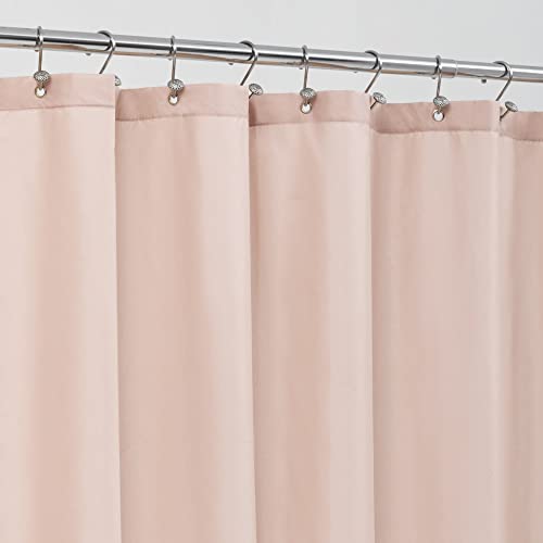 ALYVIA SPRING Pink Shower Curtain Liner Fabric with 3 Magnets - Waterproof Soft Hotel Quality Cloth Shower Curtain for Bathroom, Light-Weight & Machine Washable - Standard Size 72x72, Blush Pink