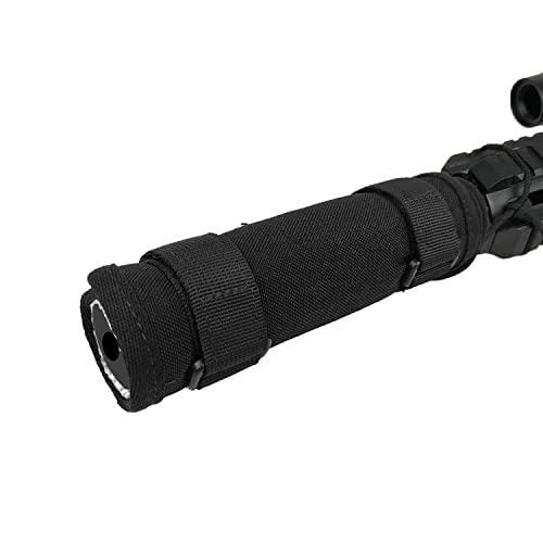 7 Inch Suppressor Cover with Burn Proof Micro Fiber Sleeve Heat Resistant Suppressor Wrap Black