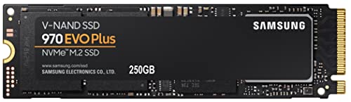 SAMSUNG 970 EVO Plus SSD 250GB NVMe M.2 Internal Solid State Drive with V-NAND Technology, Storage and Memory Expansion for Gaming, Graphics w/ Heat Control, Max Speed, MZ-V7S250B/AM