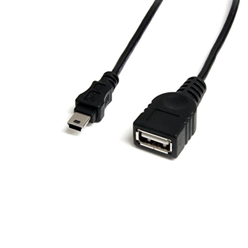 StarTech.com 1 ft Mini USB 2.0 Cable - USB A to Mini B F/M - USB cable - USB (F) to mini-USB Type B (M) - USB 2.0 - 1 ft - black - USBMUSBFM1