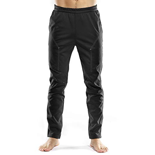 INBIKE Athletic Pants, Men's Winter Windproof Long Straight Sweat Pants Black X-Large TJ