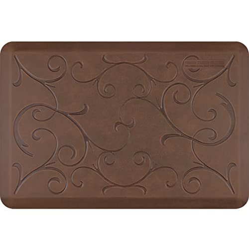 Wellness Mat Bella Collection Anti-Fatigue Floor Mat, Antique Light, 36 in. x 24 in. x ¾ in. Polyurethane – Ergonomic Support Pad for Home, Kitchen, Garage, Office Standing Desk – Water Resistant,