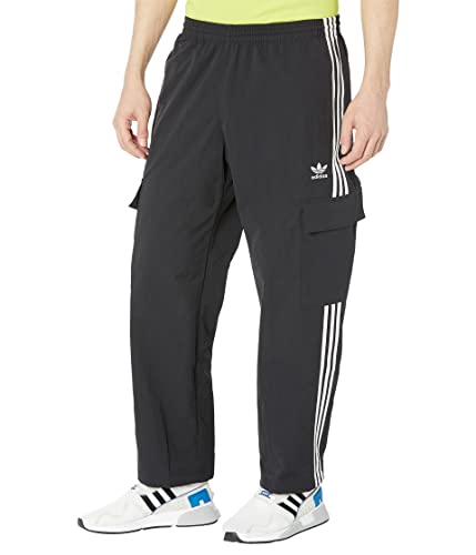 adidas Originals Men's Adicolor Classics 3-Stripes Cargo Pants, Black, Small