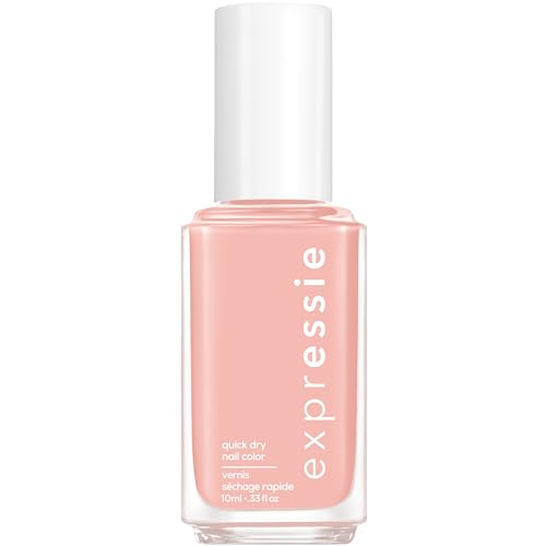 Essie expressie, Quick-Dry Nail Polish, 8-Free Vegan, Soft Pink Beige, Crop Top & Roll, 0.33 fl oz