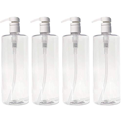 Smart Solutions Salon Grade Empty Pump Bottle (32oz, 4 Pack) with Lockdown Leak Proof Pump | BPA Free | Refillable Perfect for Lotion, Shampoo, Conditioner, Liquid Soap, Gel Sanitizers & Facial Cream