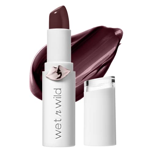 wet n wild Mega Last High-Shine Lipstick Lip Color, Infused with Seed Oils For a Nourishing High-Shine, Buildable & Blendable Creamy Color, Cruelty-Free & Vegan - Sangria Time