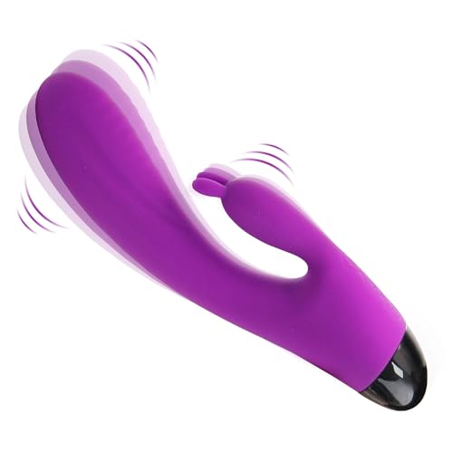 G Spot Rabbit Vibrators Sex Toys for Women, Powerful Thrusting Stimulator Dildo Adult Toys with Bunny Ears, Clitoris Stimulation Waterproof Vibrator with 10 Vibration Modes for Womens & Couple