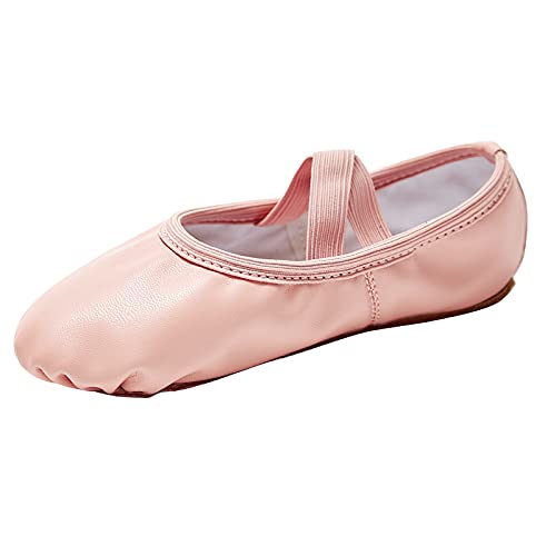Stelle Ballet Shoes for Girls Toddler Dance Slippers Soft Leather Ballerina Boys Shoes for Toddler/Little Kid/Big Kid/Women(Ballet Pink, 13ML)