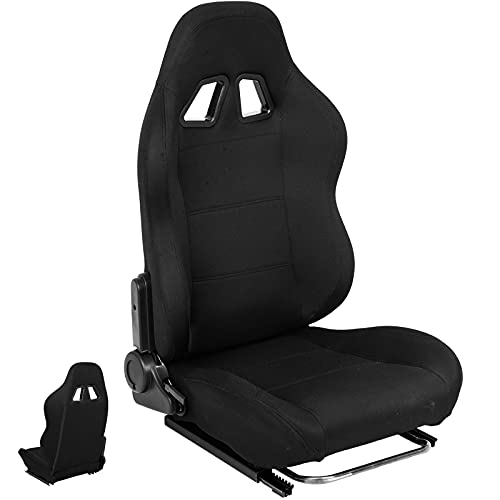 Marada Racing Bucket Seat Simulator Seat with Double Locking Slides Gaming Racing Seat Adjustable Fits Most Racing Wheel Stands(No Steering Wheel Stand)